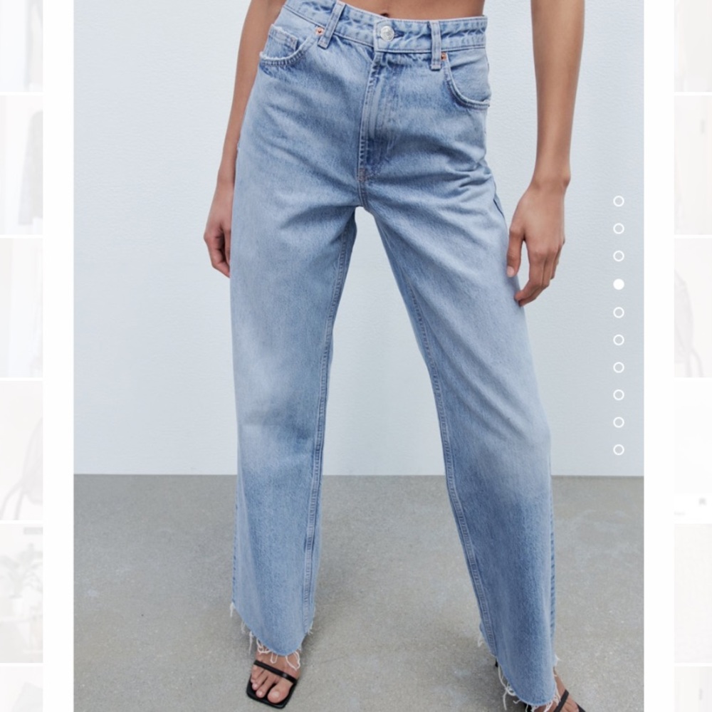 ZARA high rise wide leg jeans!